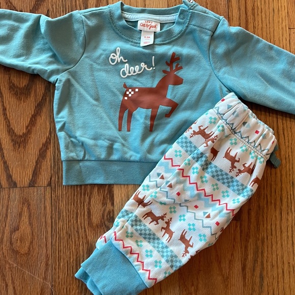 Cat and Jack Christmas Deer Outfit Newborn 3-6 Months - Picture 5 of 5